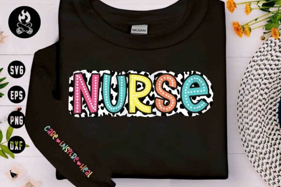 A Bold Cow Print Nurse Design for Real-World Embroidery