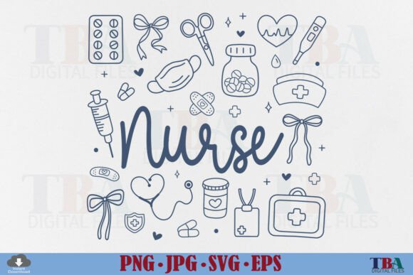 A Coquette Nurse Design for Embroidered Gifts & Projects