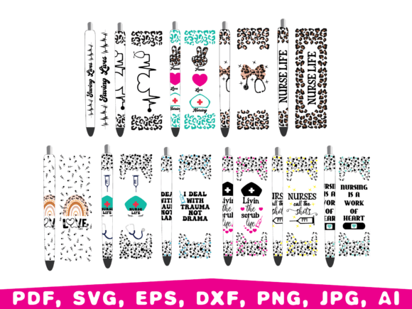 A Designer's Review of the Nurse Pen Wrap SVG for Embroidery