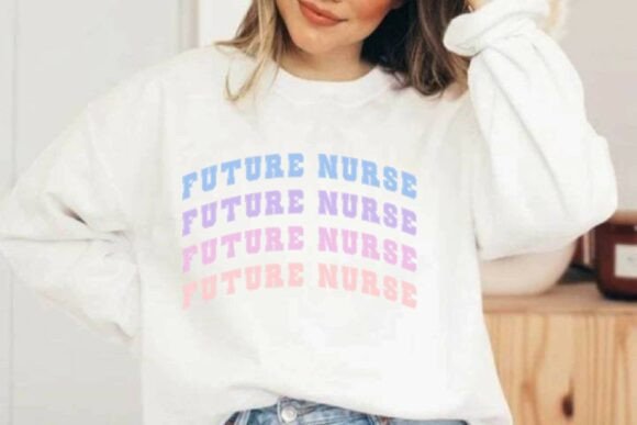 Future Nurse SVG: A Retro Design for Modern Embroidery