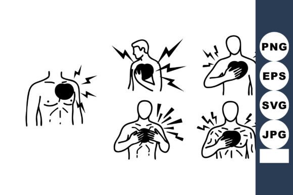 Heart Pain Symptoms Vector Set: A Practical Review for Embroidery Artists