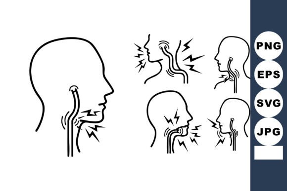 Human Throat Pain Embroidery for Real Projects