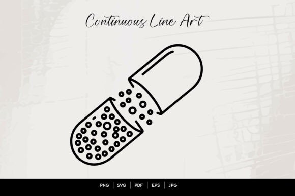 Minimalist Capsule Line Art for Embroidery