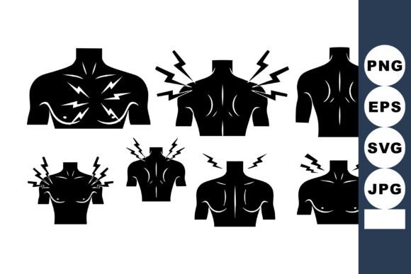 Reviewing Muscle Pain Shoulder Back Vector