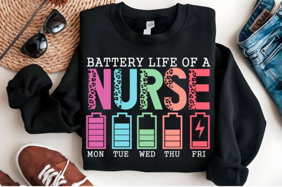 The Battery of Life Nurse Design: A Heartfelt Embroidery Asset